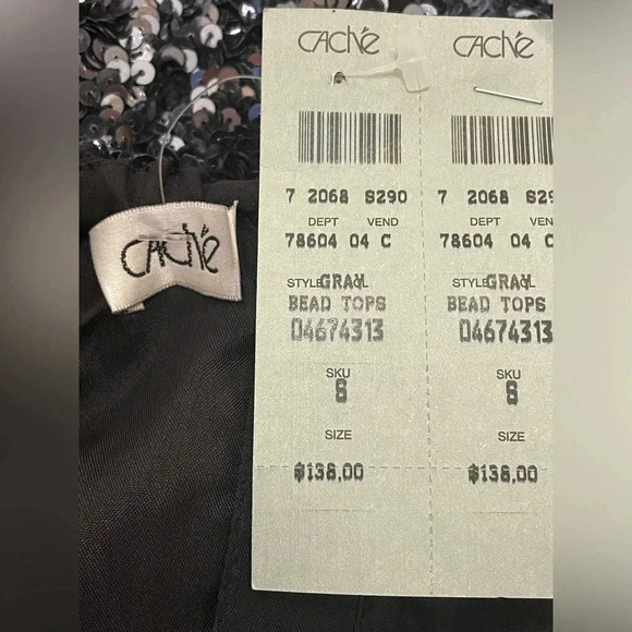 NWT Cache Sleeveless Beaded Tank Top Size Small - Picture 7 of 8